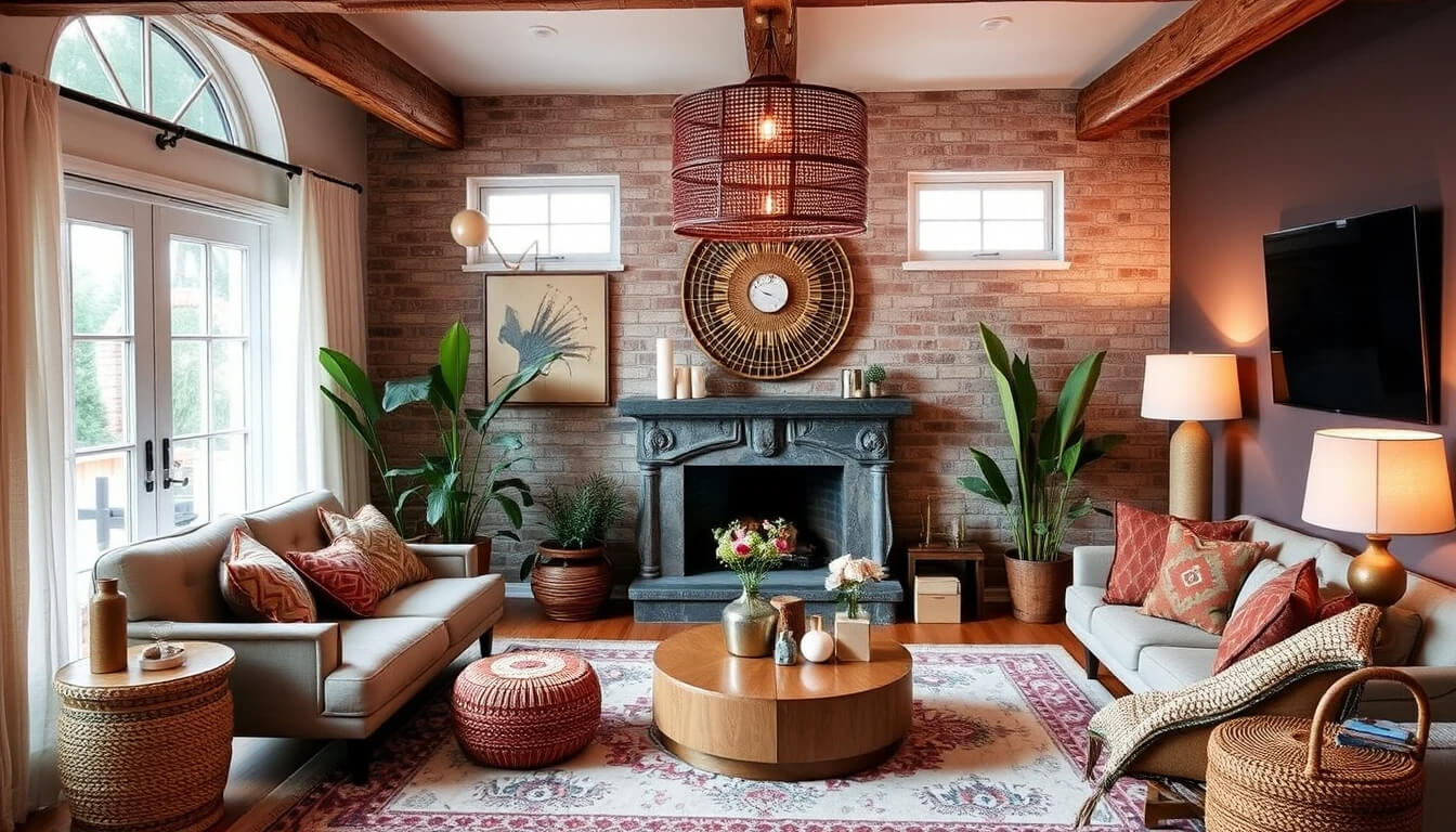 Inspiring Boho Living Room Ideas