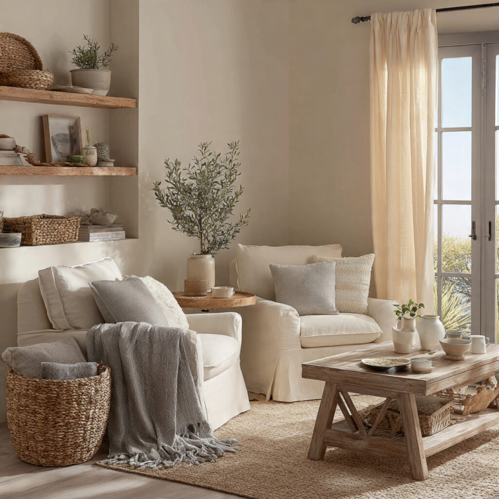 Cream and Driftwood Gray