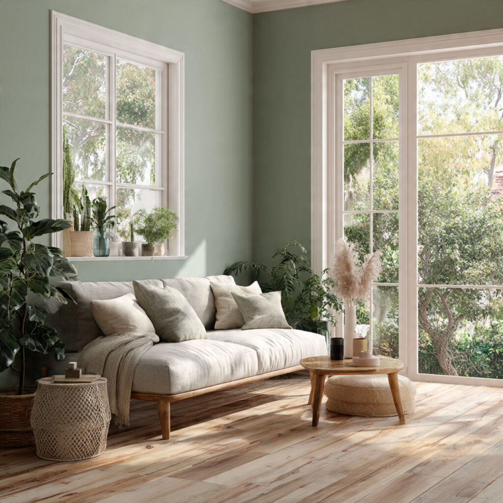 Creamy Sage and Off-White