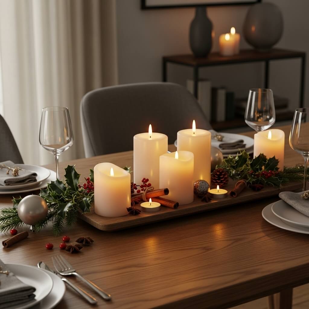 Simple Centerpieces with Candles