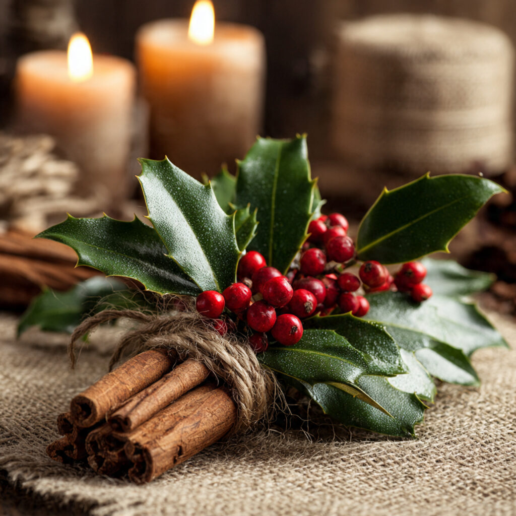 Fresh Holly & Cinnamon Stick Bundle