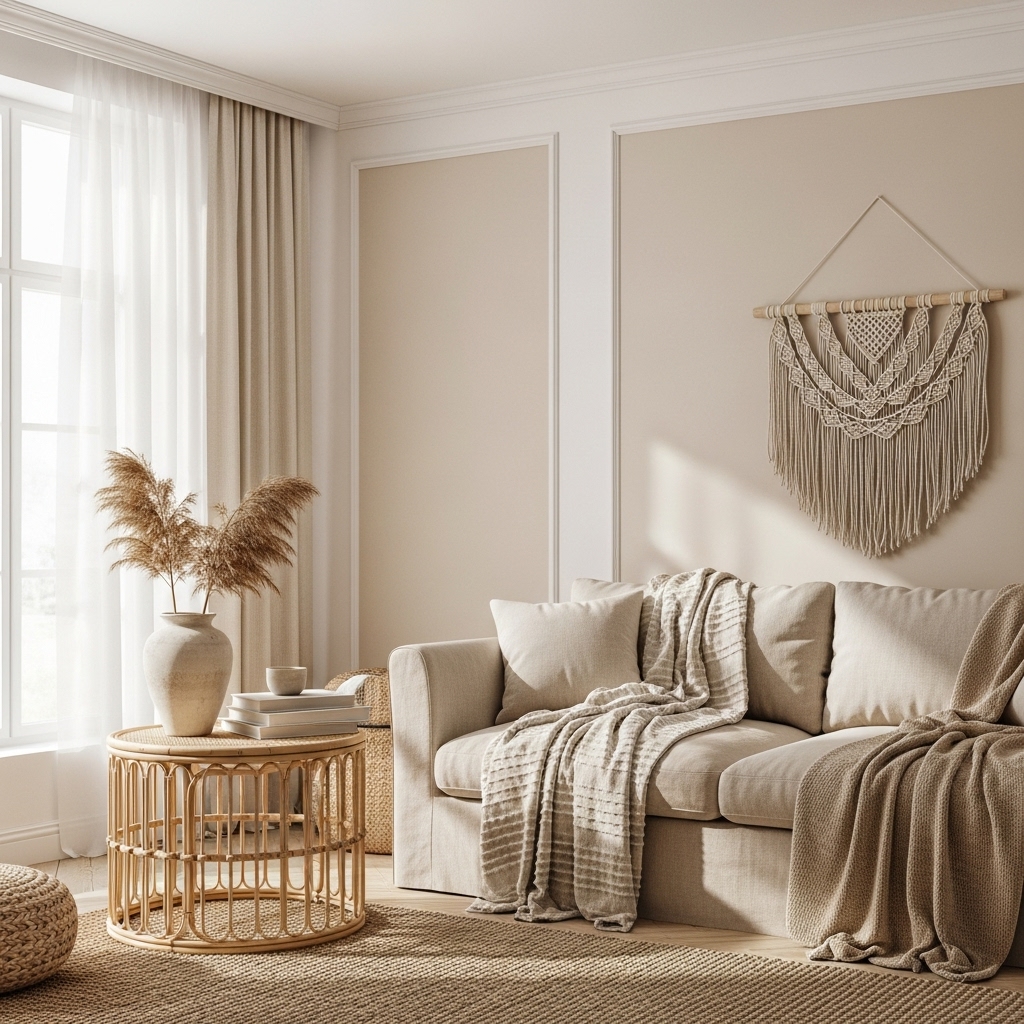 Soft Beige and Warm White