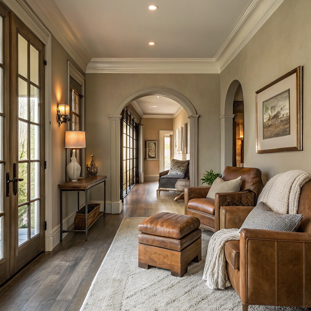 Warm Greige and Soft Brown