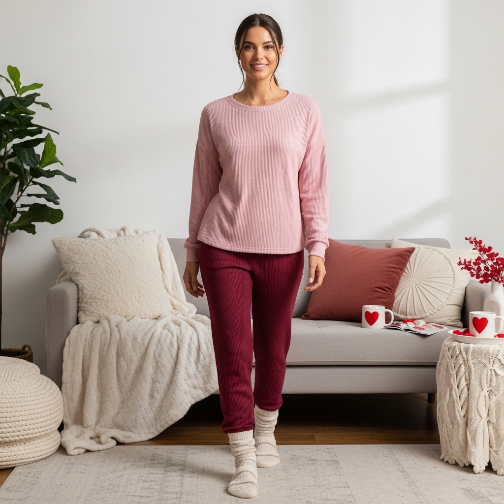 Cozy Matching Lounge Set for At-Home Dates