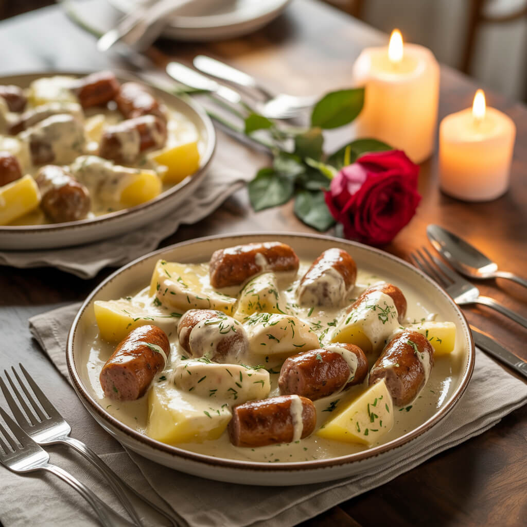 One-Pan Creamy Sausage and Potatoes