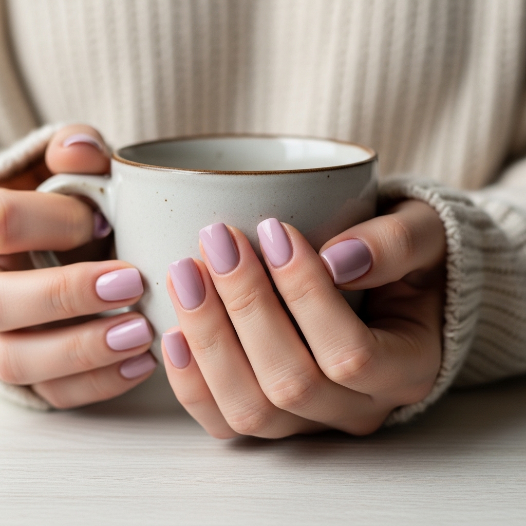 Soft Lavender Nails