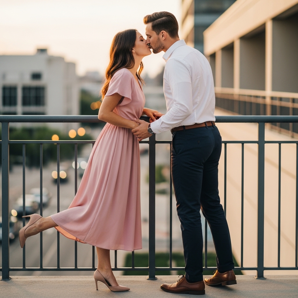 Tip-Toe Kiss Pull-In