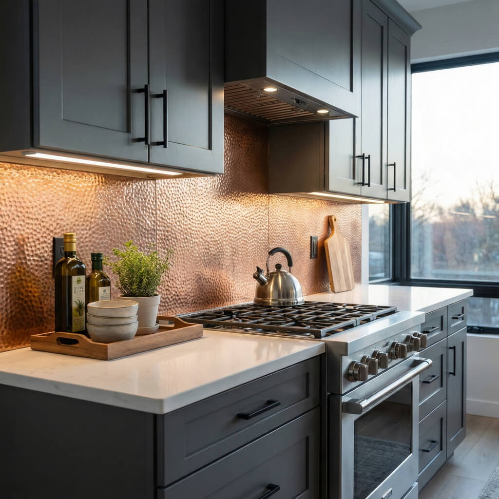 Metallic Backsplash