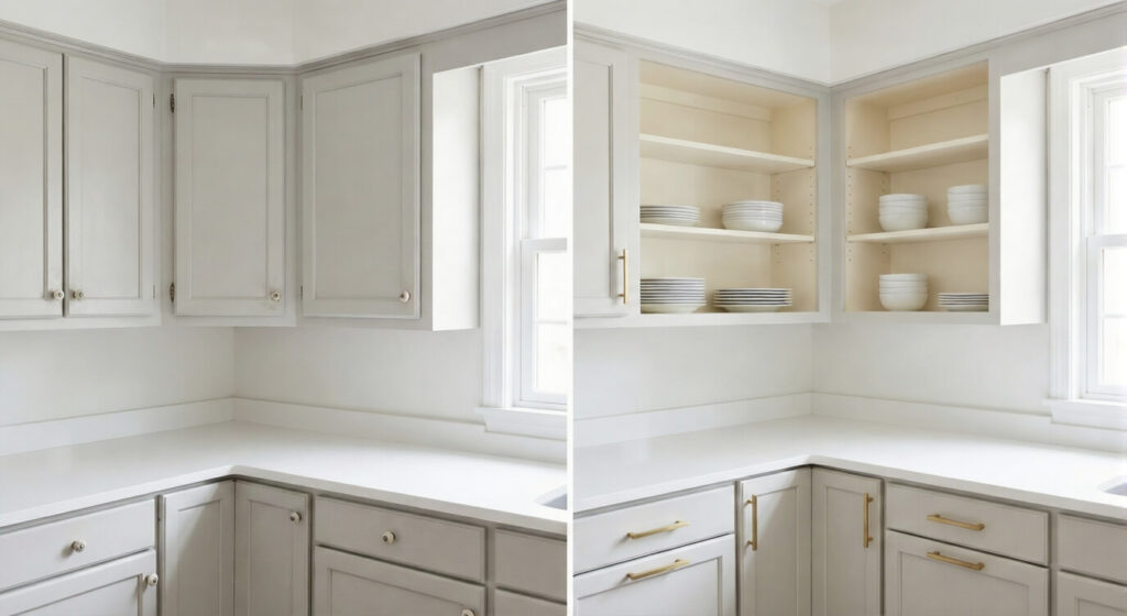 Remove Doors for Open Shelving