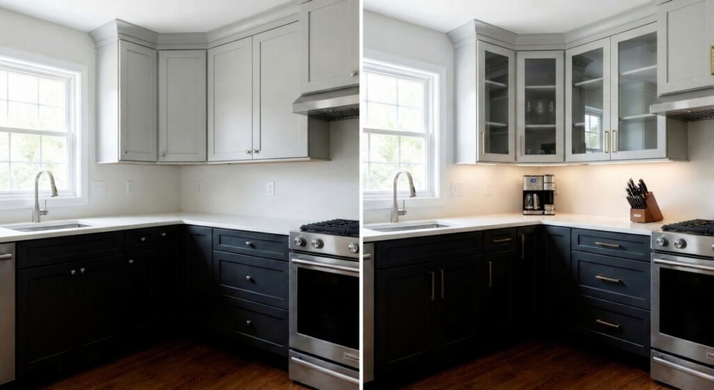 Update Your Kitchen Cabinets with Glass Inserts