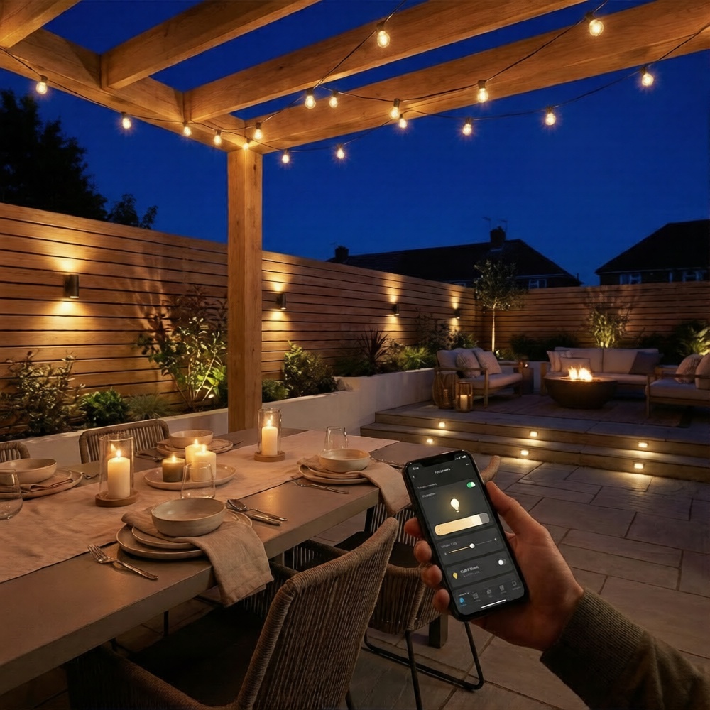 outdoor lighting with dimmable control