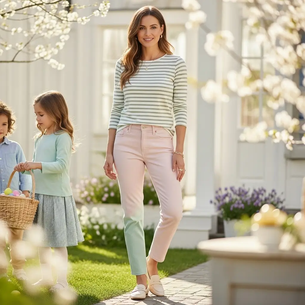 Breton Stripes and Pastel Denim