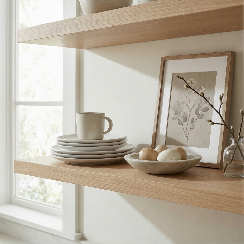 Easter Styling for Open Shelves