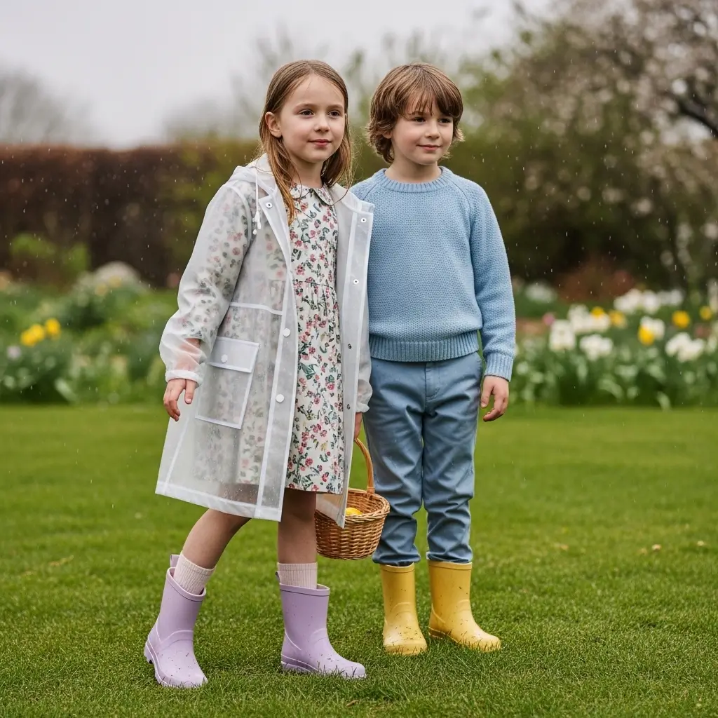 Lightweight Parka and Rain Boots