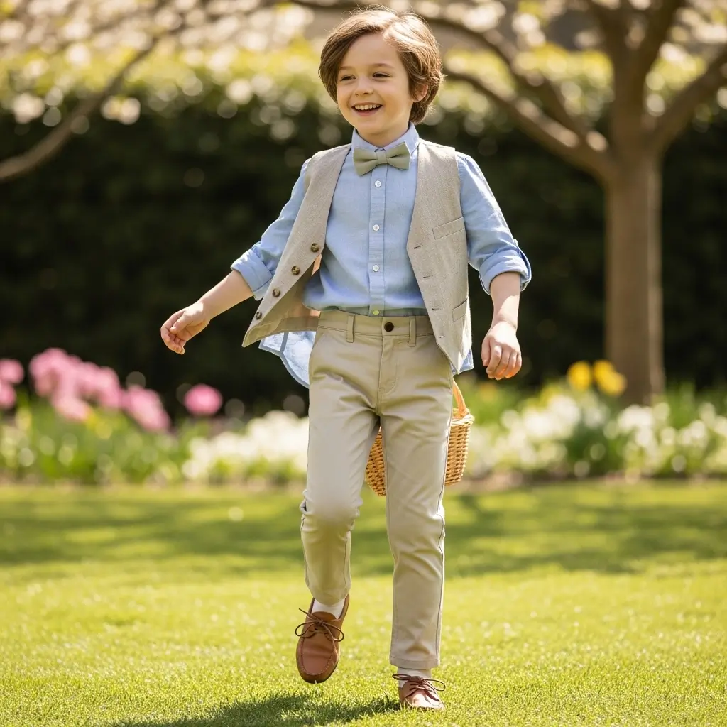 Linen Vest and Tailored Chinos