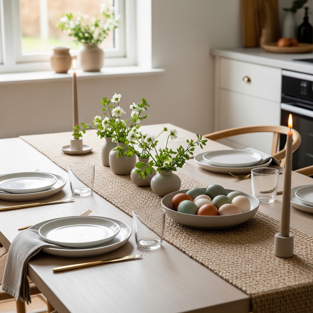 Minimalist Easter Table