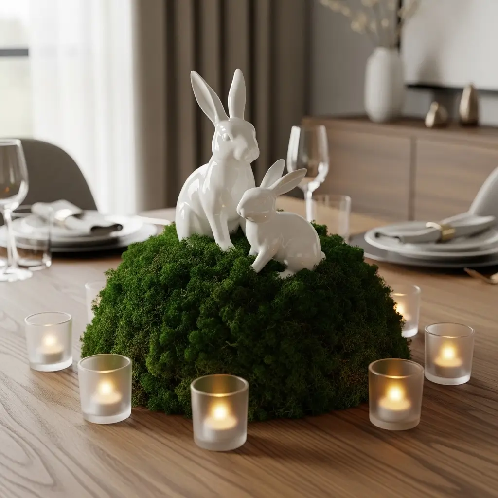 Nestled Porcelain Bunnies