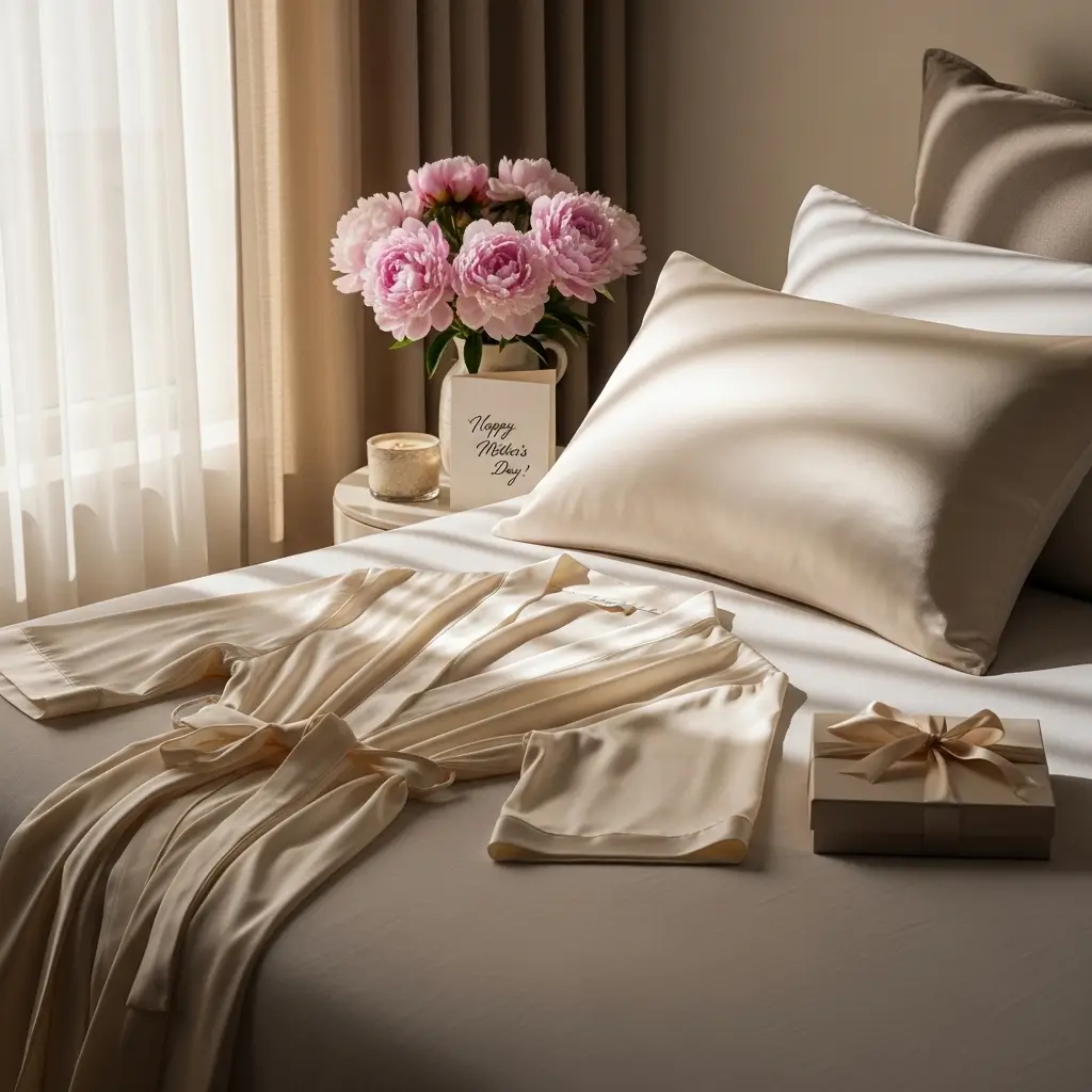 Silk Robe and Pillowcase Set