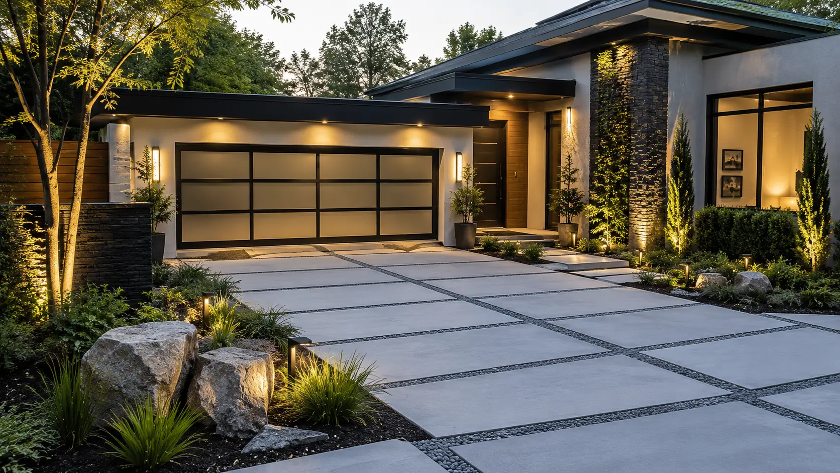 Modern Driveway Landscaping