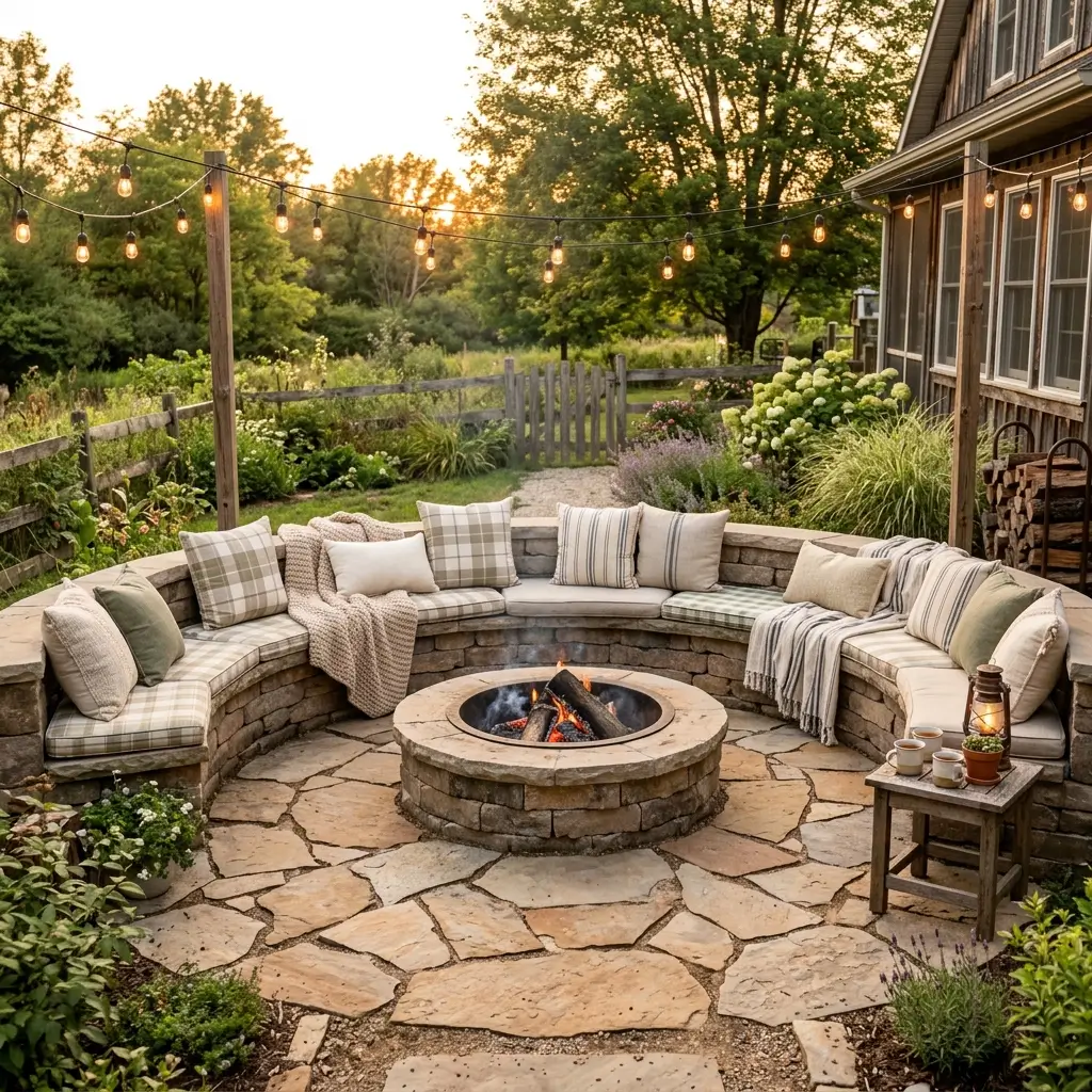 Patio with Built-in Seating