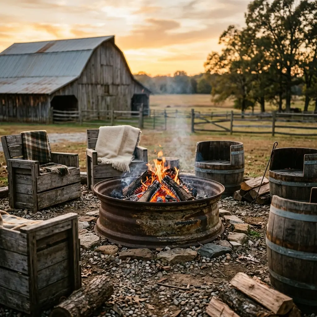 Repurposed Tractor Tire Rim