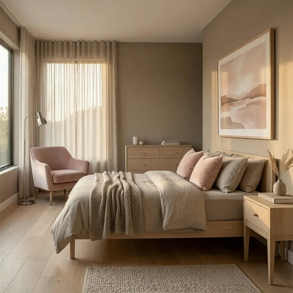 Warm Taupe and Soft Blush