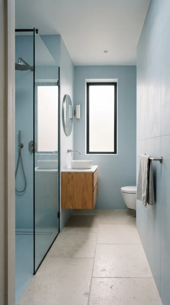 Pale Blue Bathroom