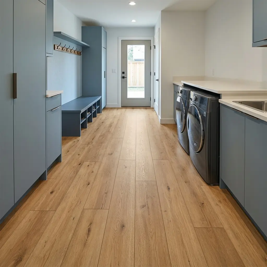 Wood-look luxury vinyl plank flooring